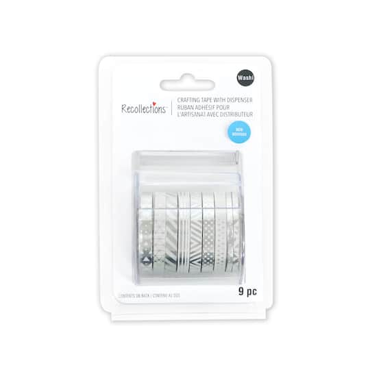 Silver Foil Crafting Washi Tape & Dispenser Set by Recollections™